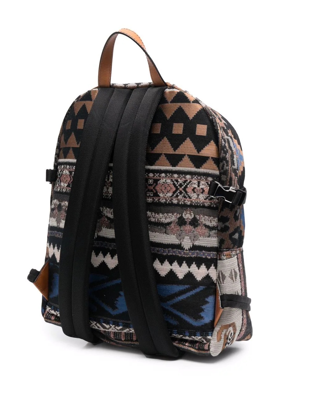 patterned zip-up backpack - 3