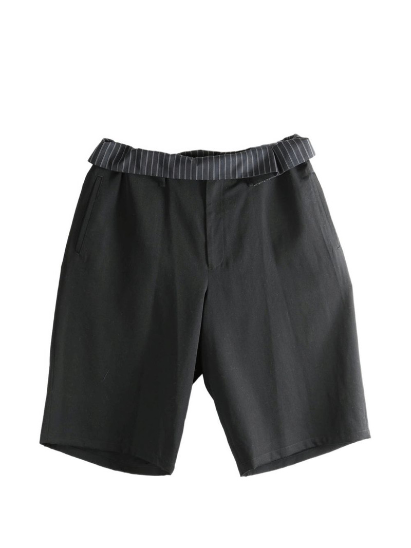 striped-waistband cropped trousers 1