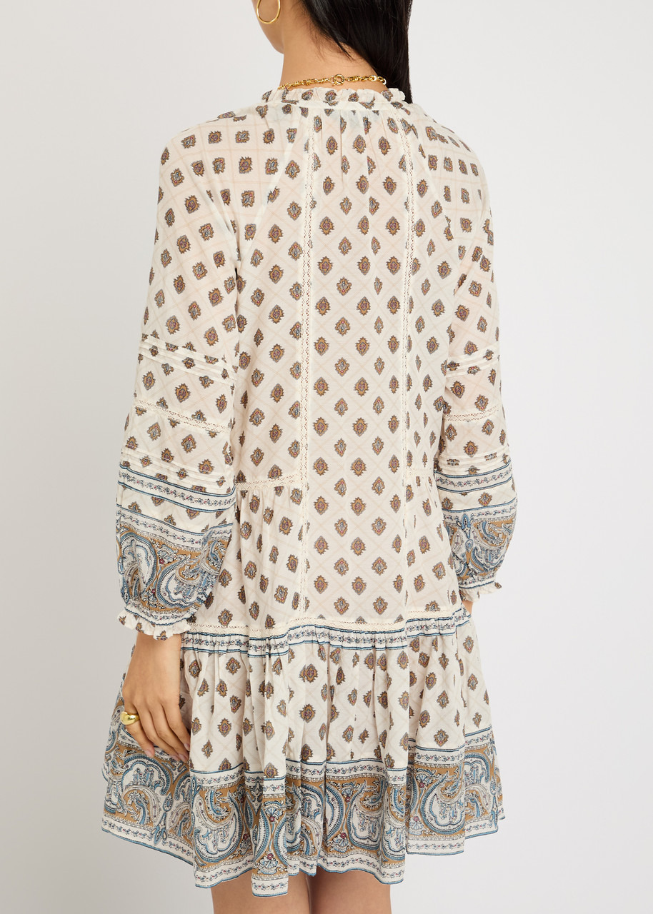 Veronica Beard Belissa Printed Cotton-blend Mini Dress - 3
