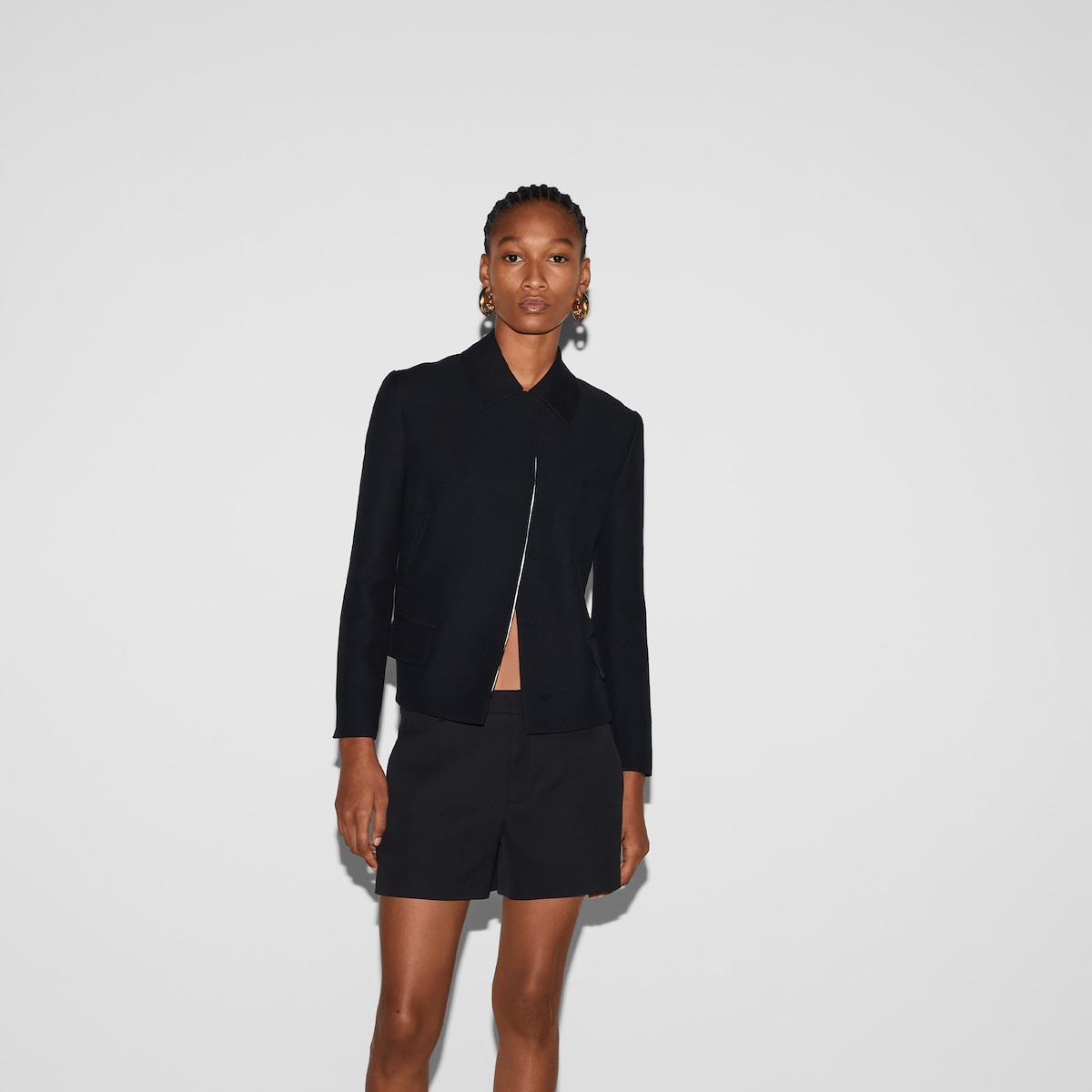 Cady crêpe wool silk jacket - 3
