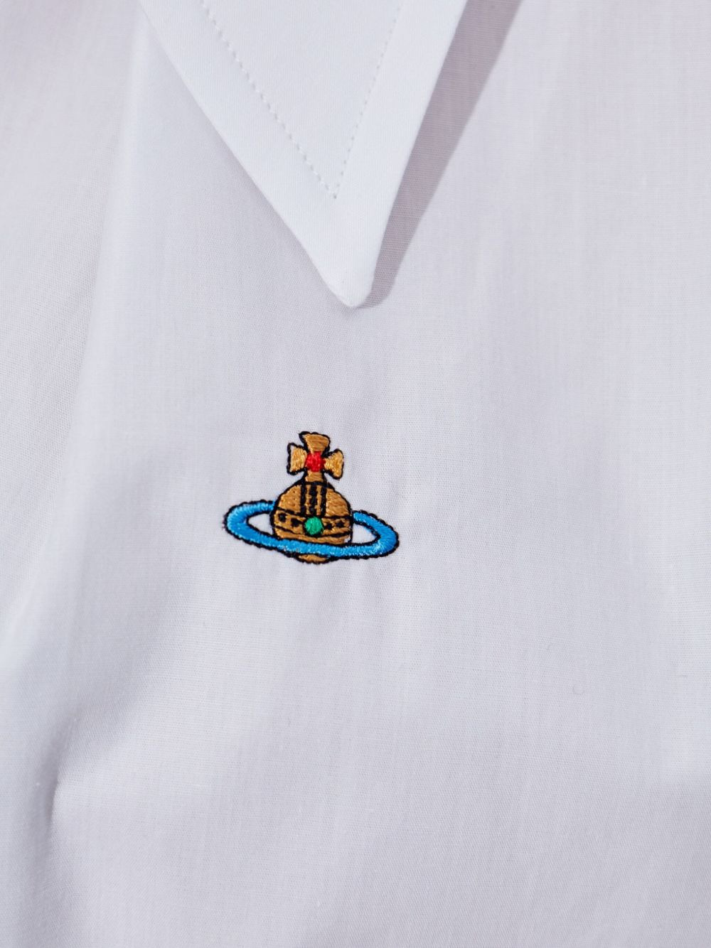 Orb-embellished button-front shirt - 5