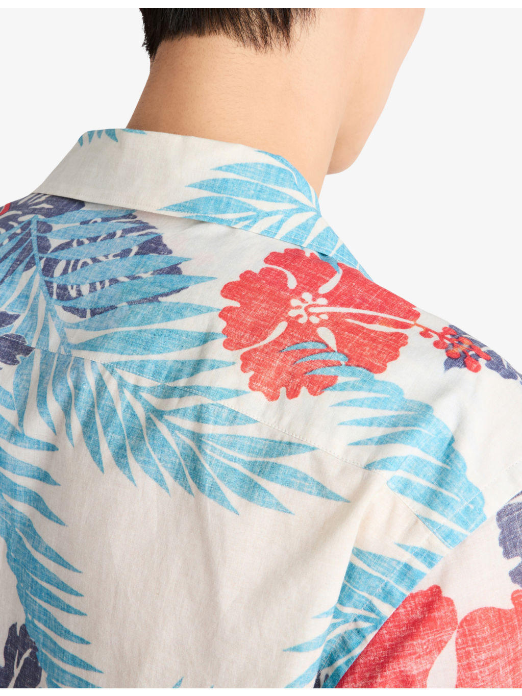 Printed Short-Sleeve Bowling Cotton Shirt - 5