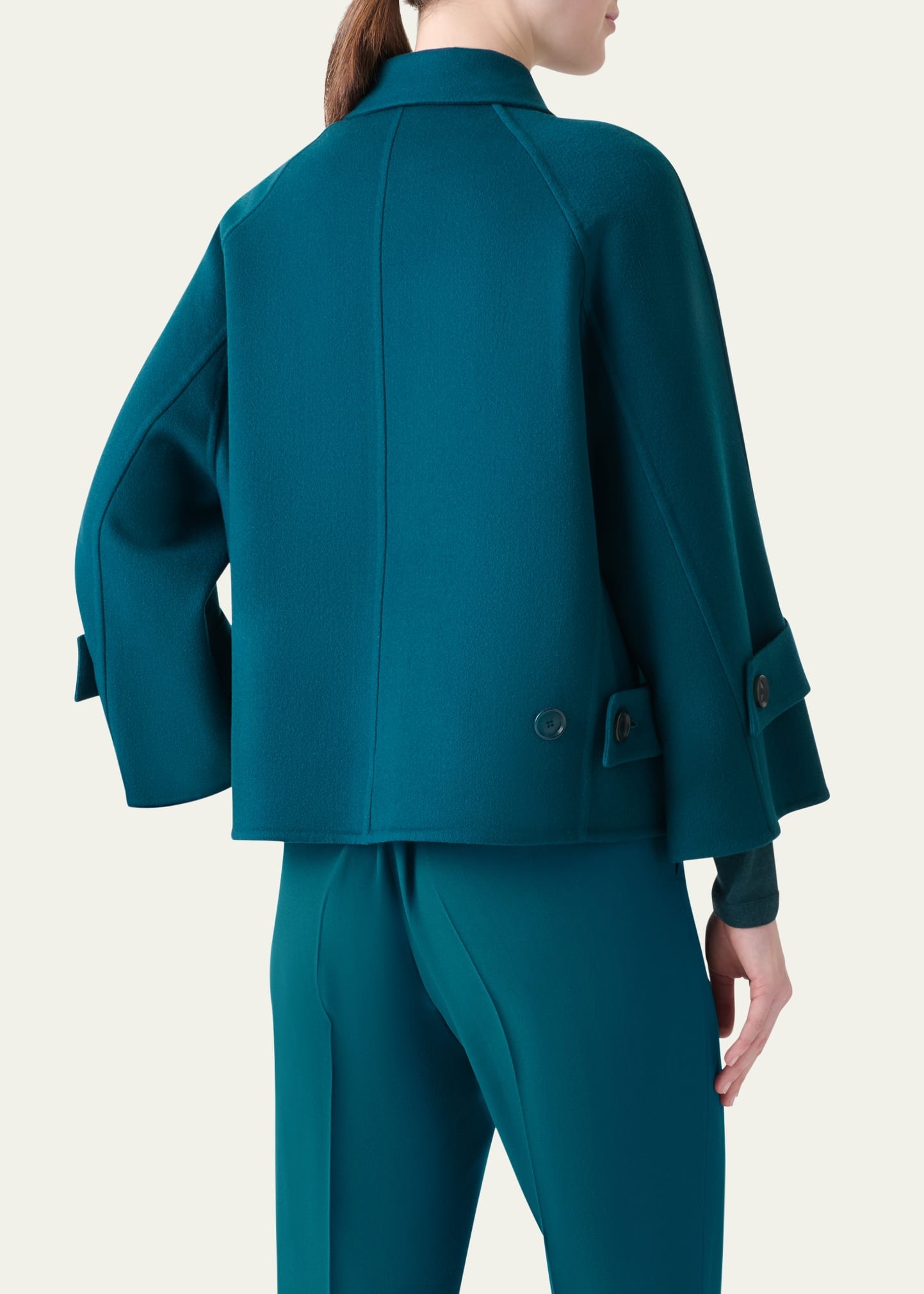Alisa Cashmere Double-Face A-Line Jacket - 3