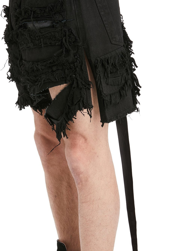 Black Cut-Off Denim Shorts 8