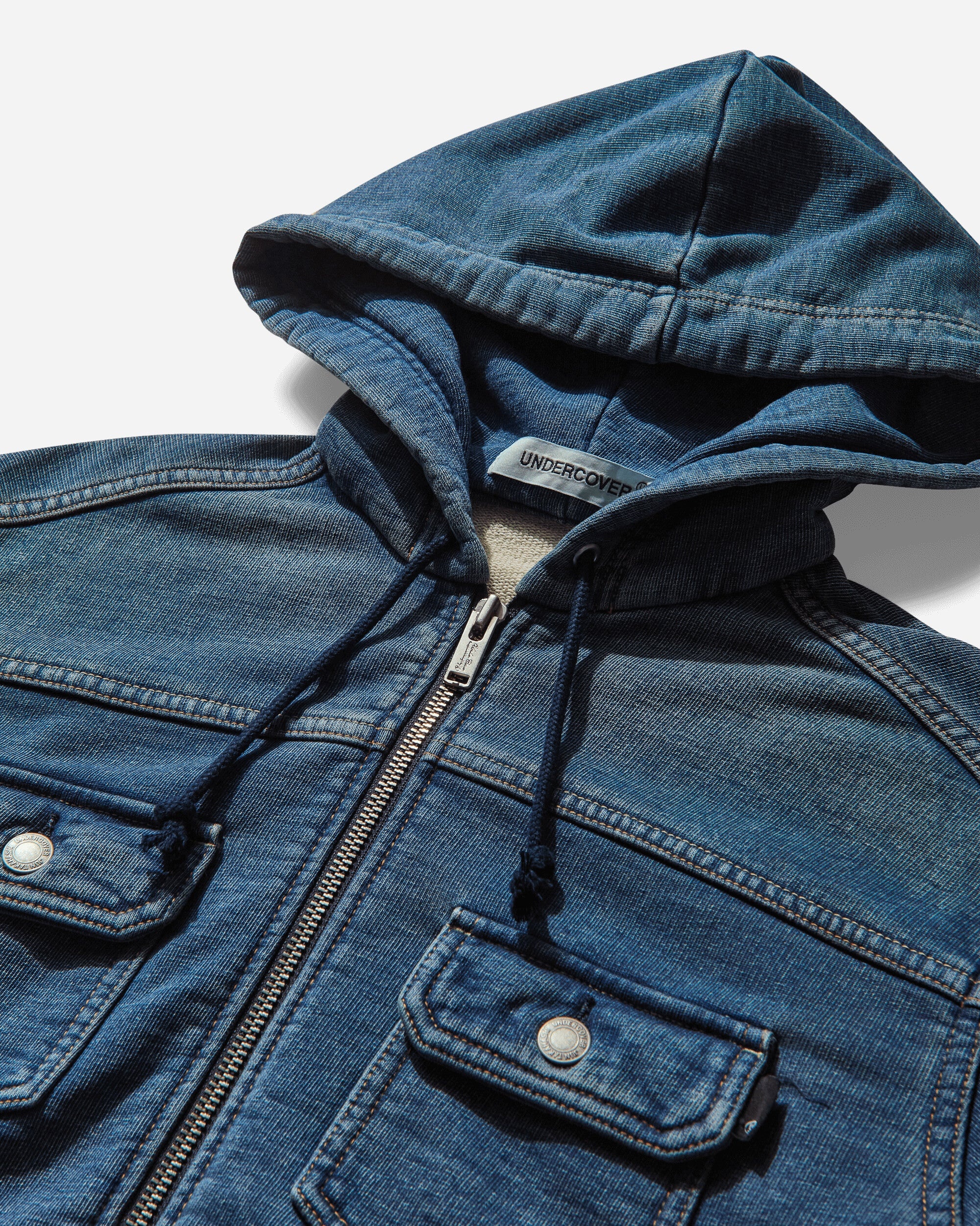 Women's Denim Hoodie Indigo - 3