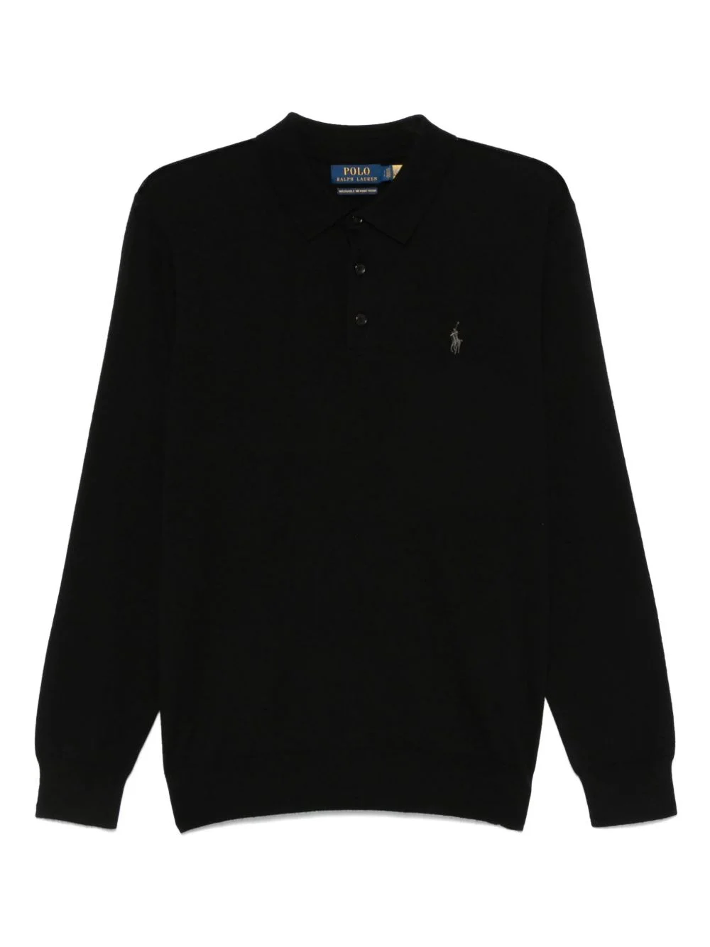 knitted polo shirt - 1