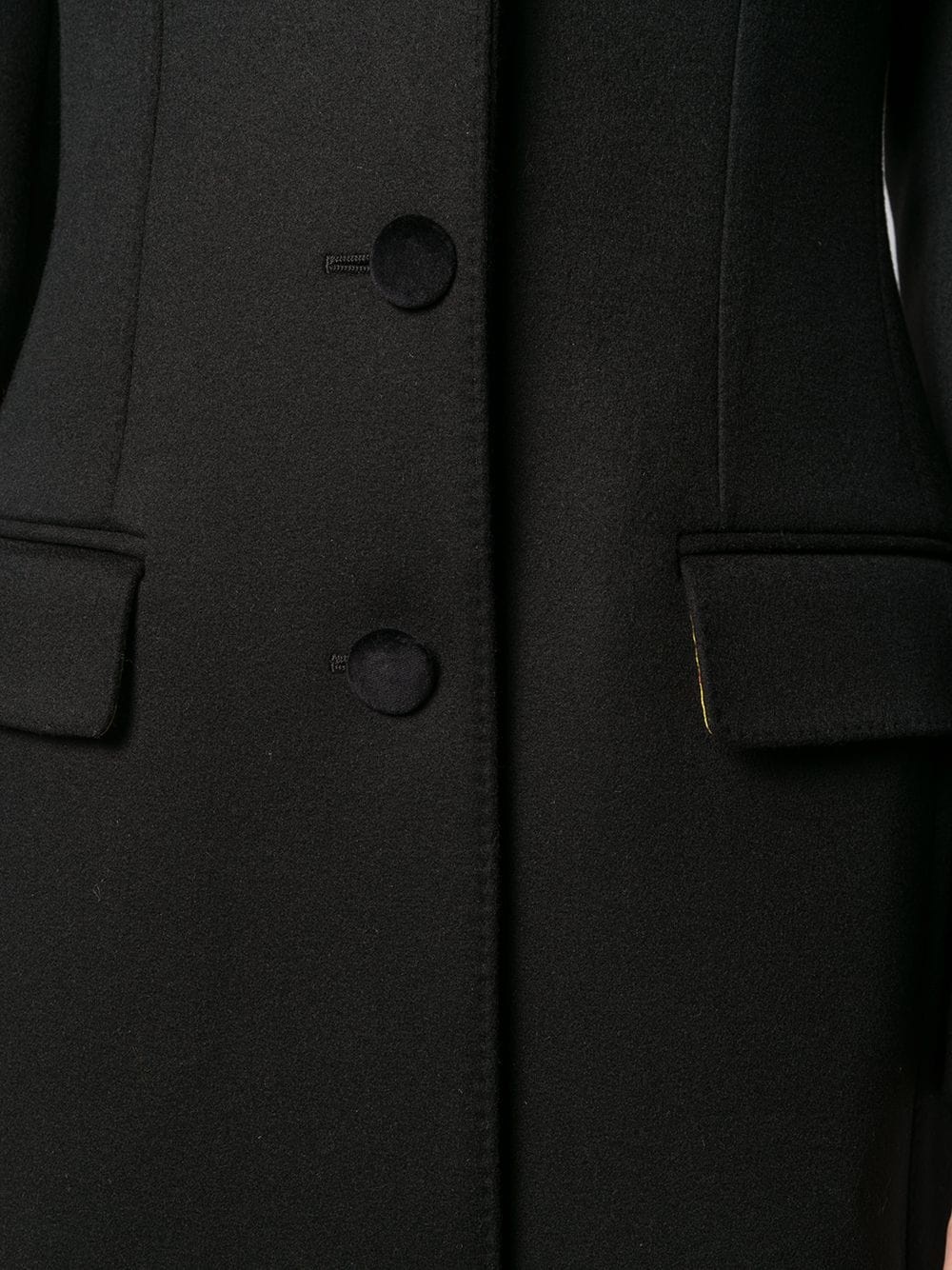 single-breasted fitted coat - 5