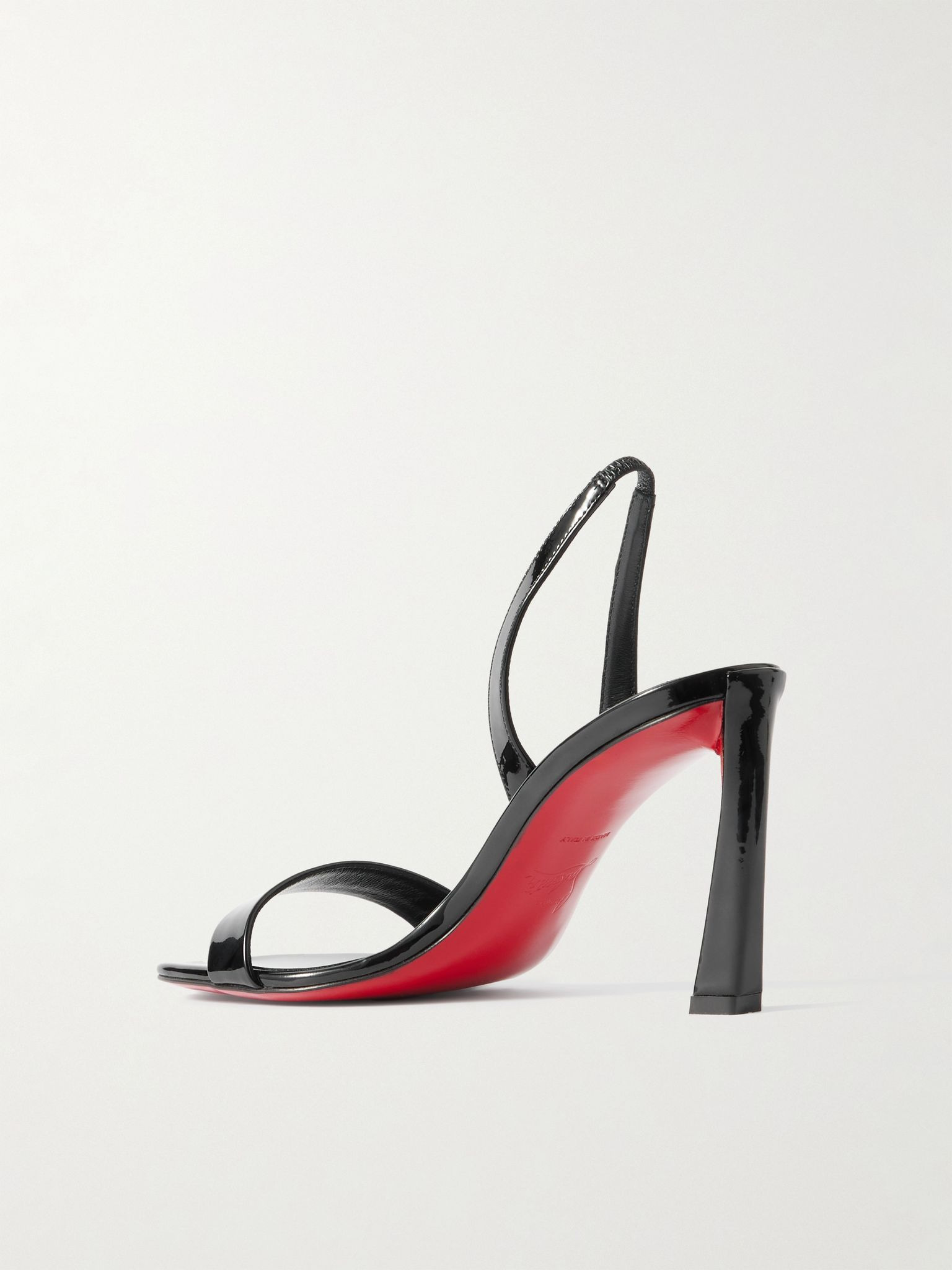 O Condora 85 patent-leather slingback sandals Black - 3