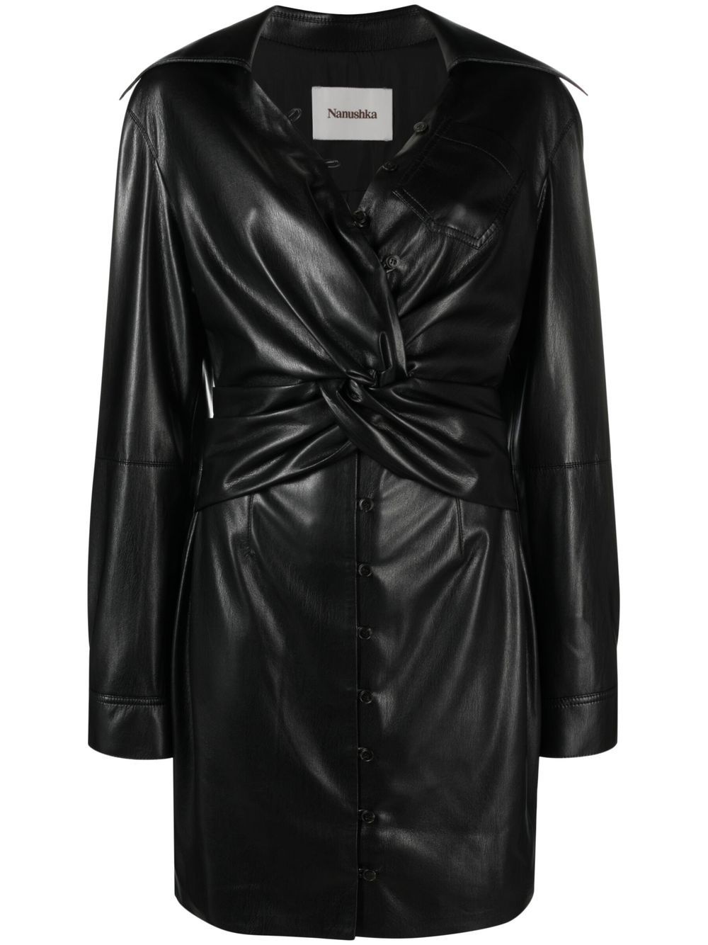 Marto faux-leather minidress - 1