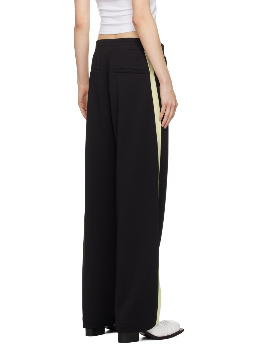 Black Side Striped Track Pants - 3