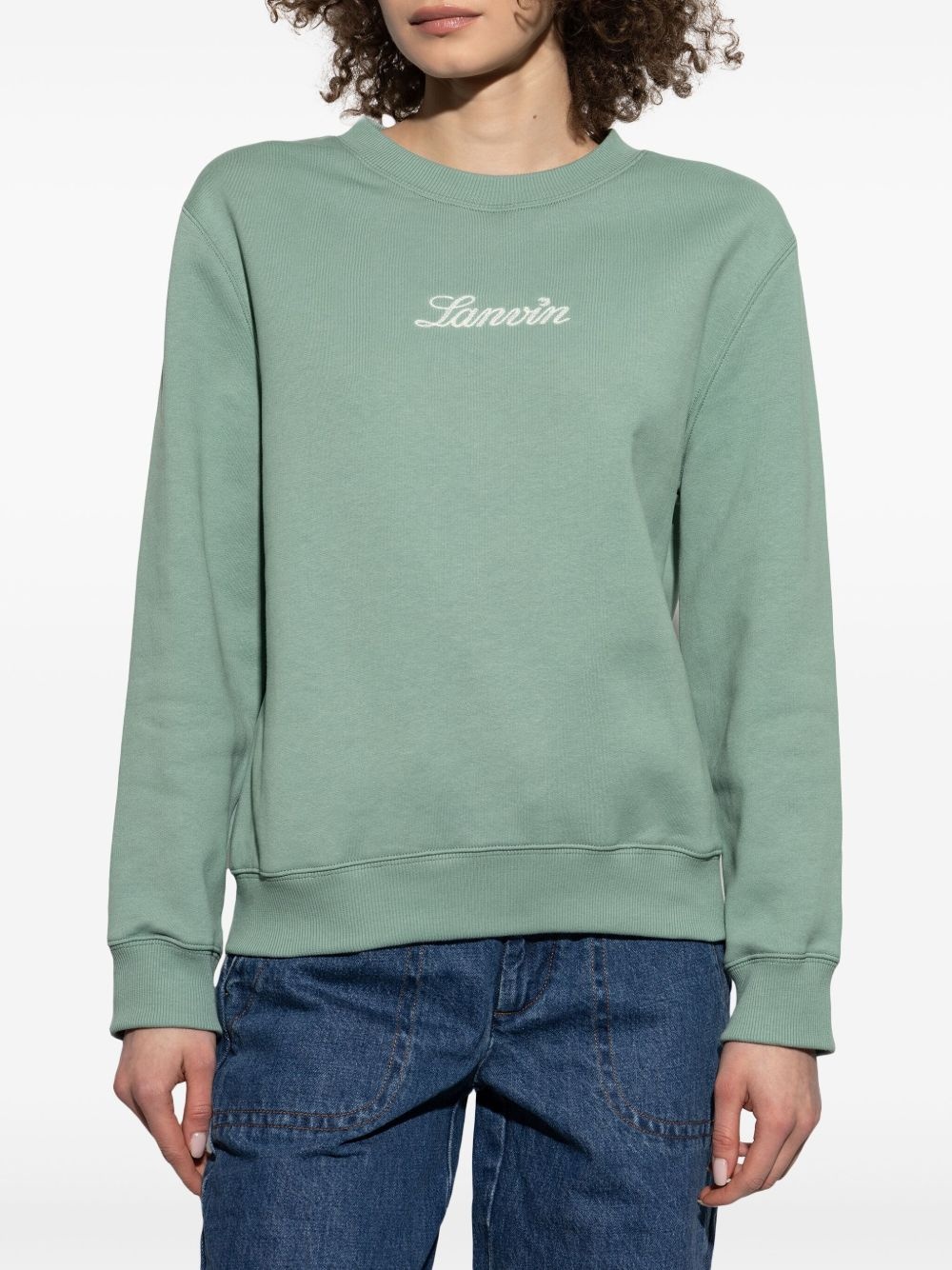 logo-embroidered sweatshirt - 3