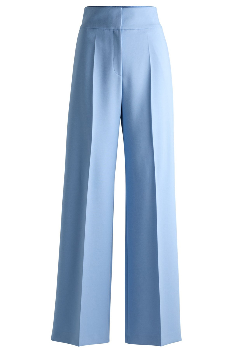 REGULAR-FIT HIGH-WAISTED TROUSERS WITH FLARED LEG 1
