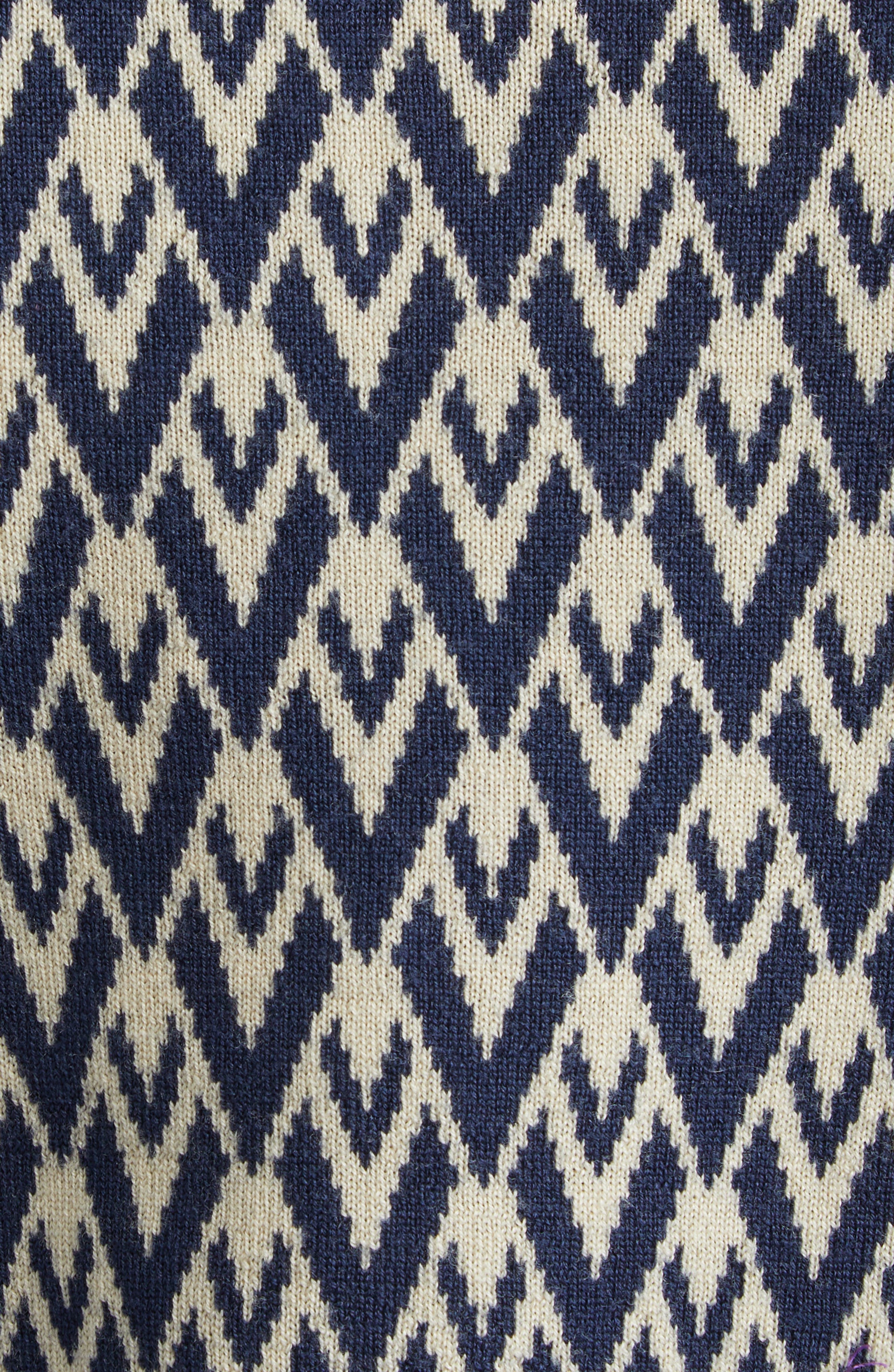 Valentino Garavani Toute la V Jacquard Virgin Wool Joggers in Navy/Cream at Nordstrom - 7