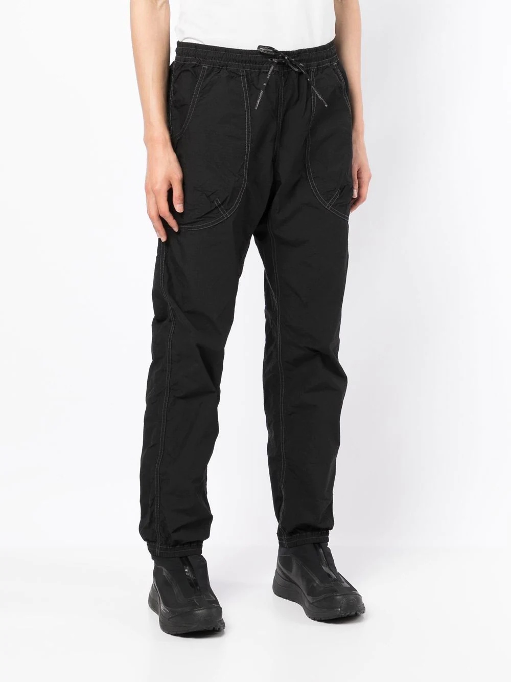 contrast-stitch track pants - 3