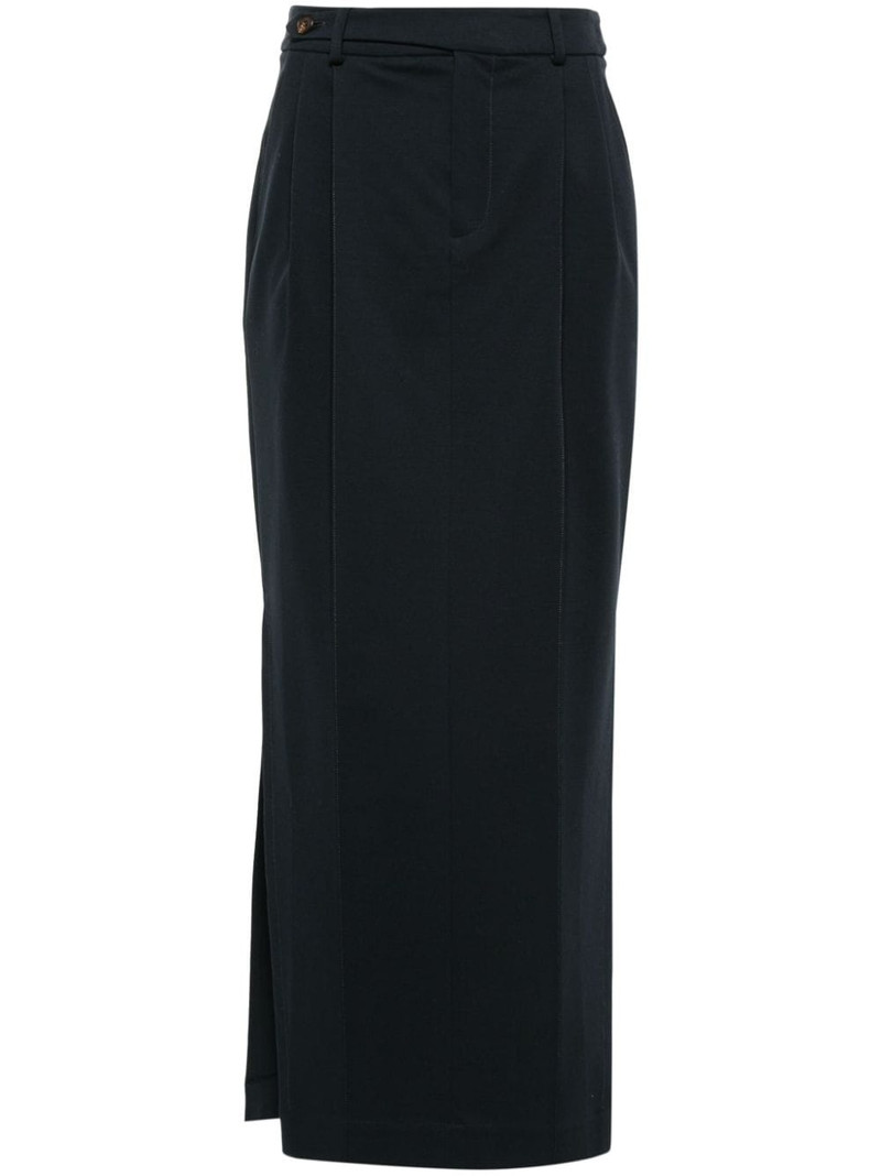 pleat-detailing pencil skirt 1