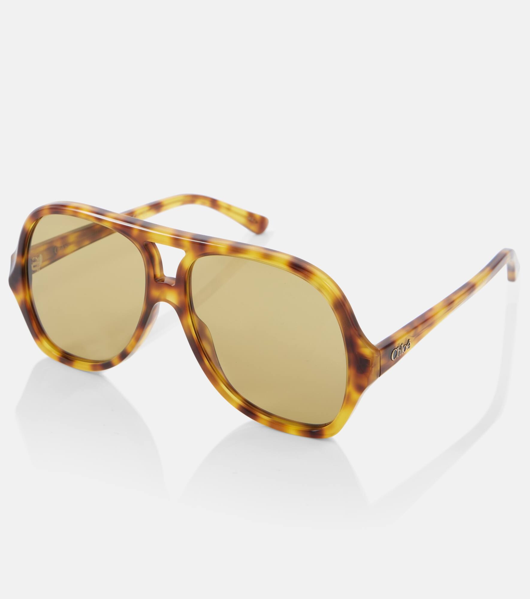 Logo flat-top sunglasses - 4