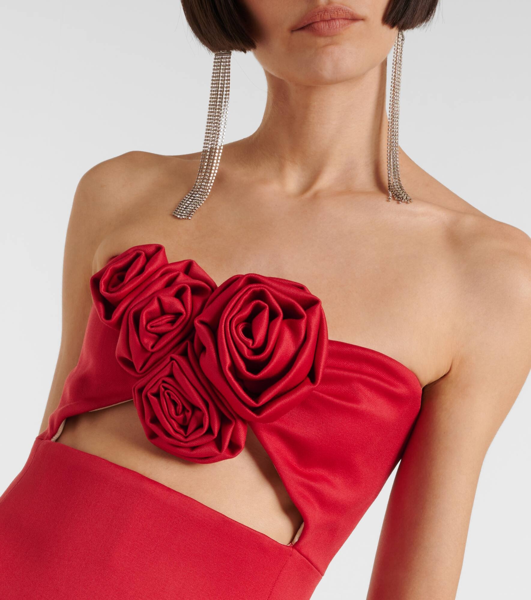 Cutout wool-blend bustier dress - 4