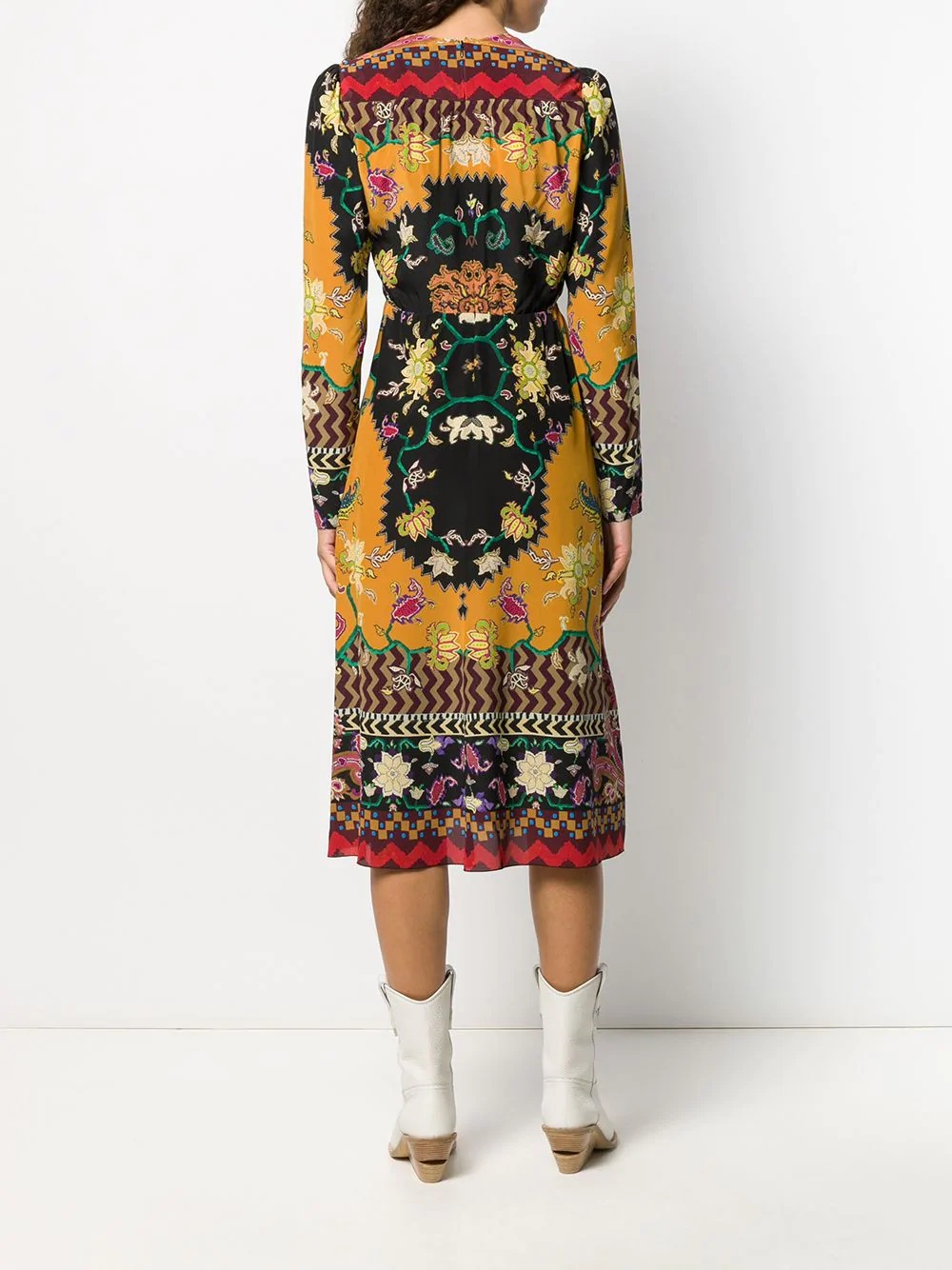 paisley midi dress - 4