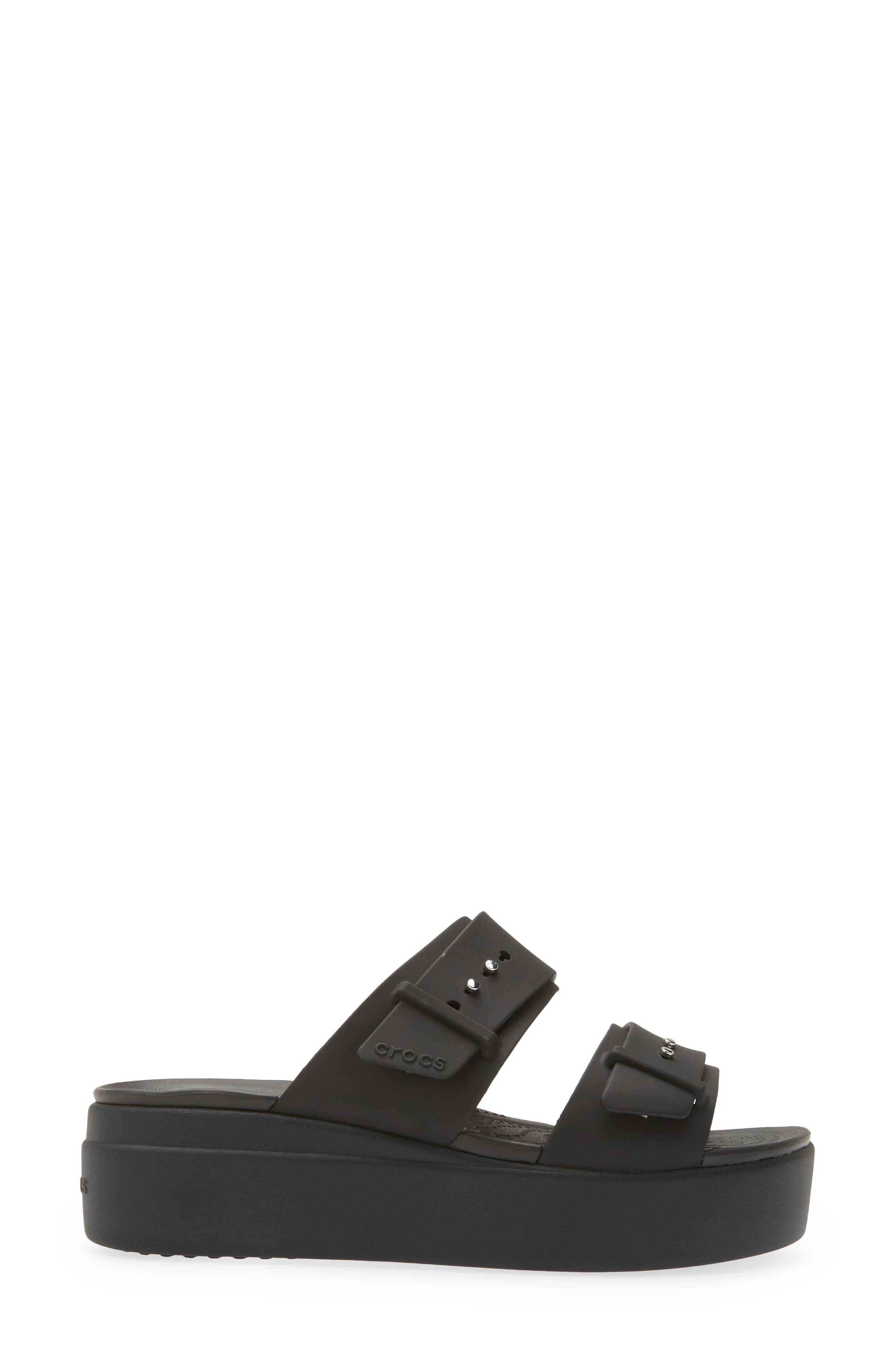 CROCS Brooklyn Wedge Slide Sandal in Black at Nordstrom - 3
