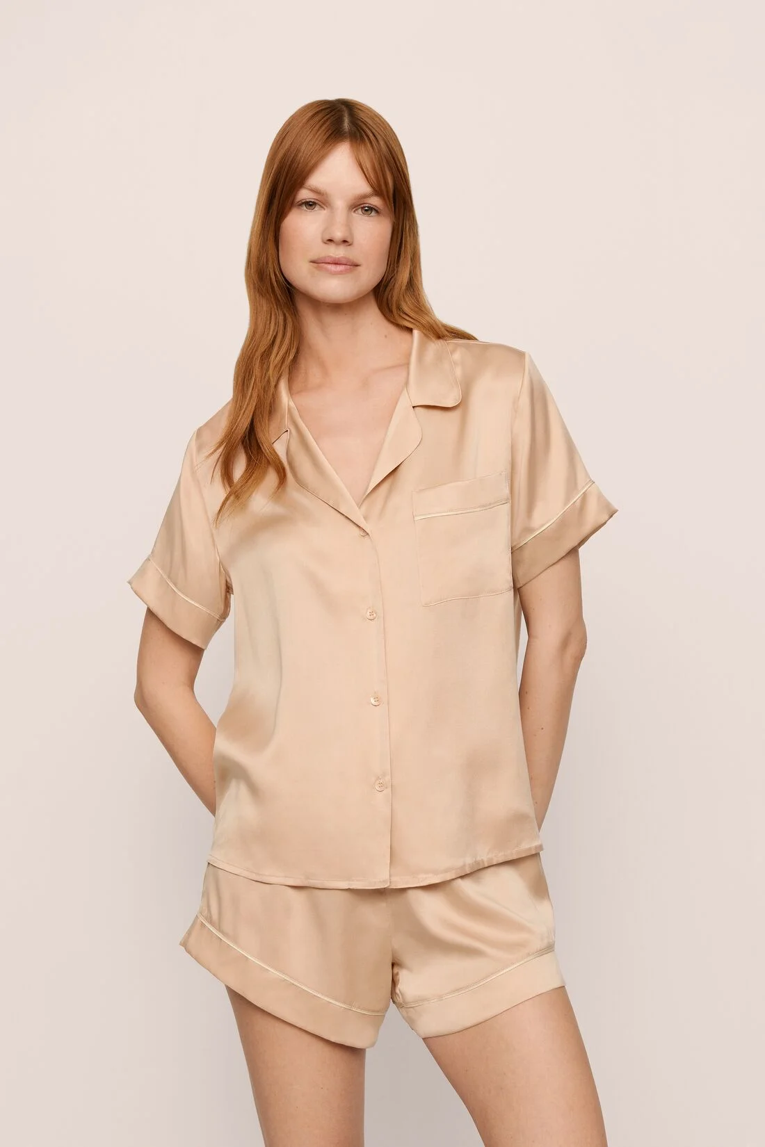 Inez Washable Silk Short PJ Set - 1