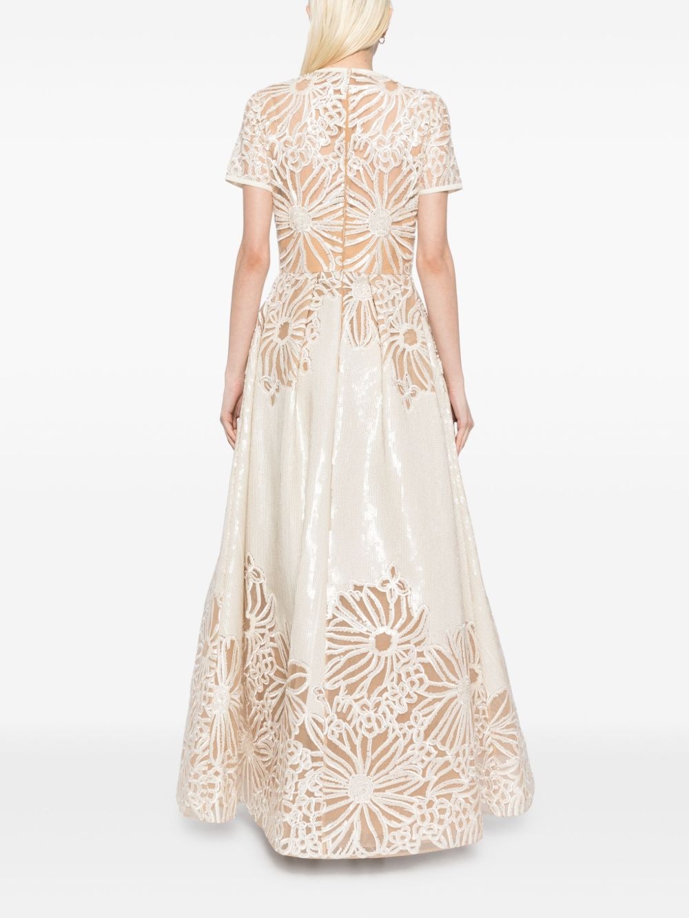sequinned embroidered dress - 4