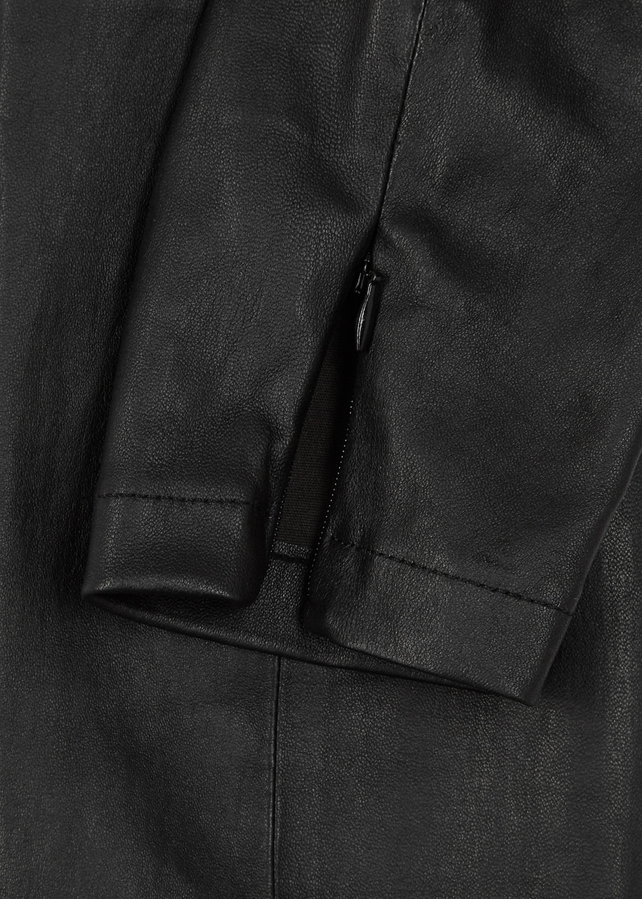 Black leather leggings - 5
