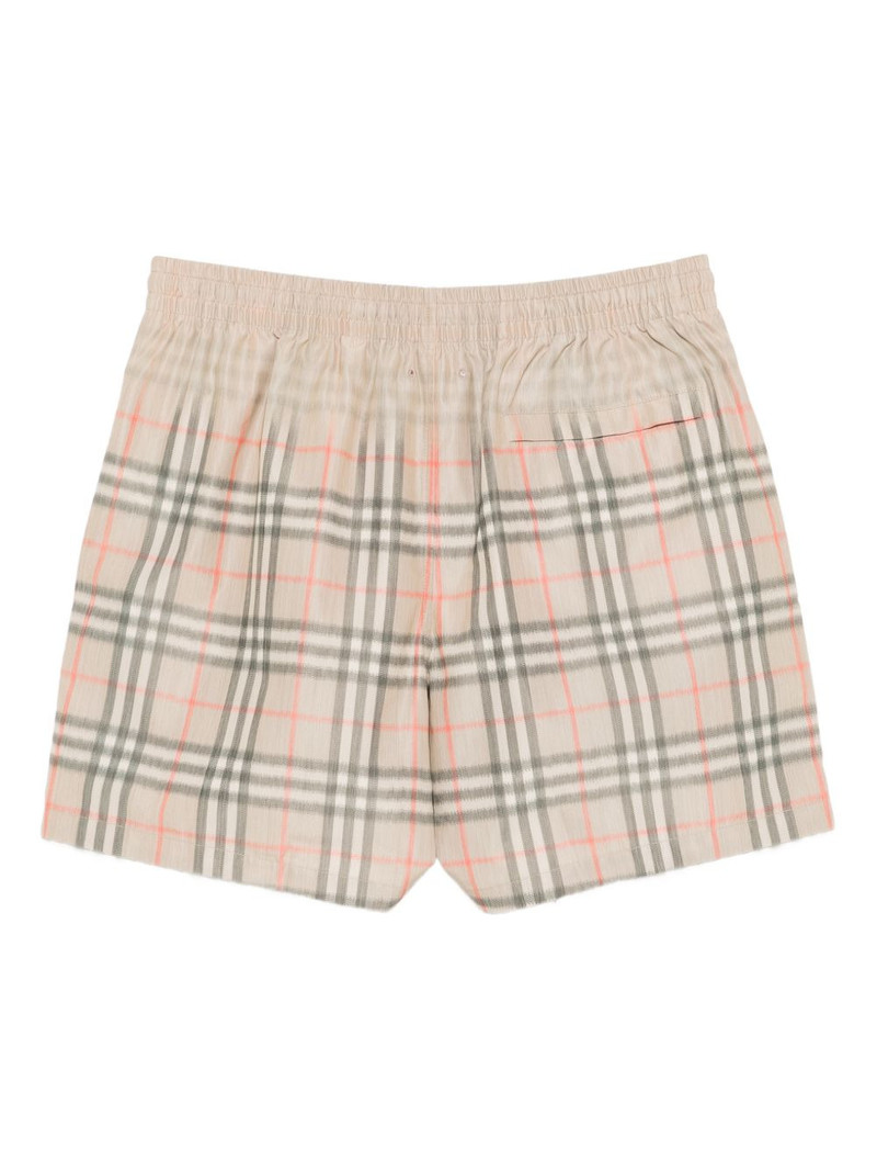 Burberry faded checked swim shorts outlook