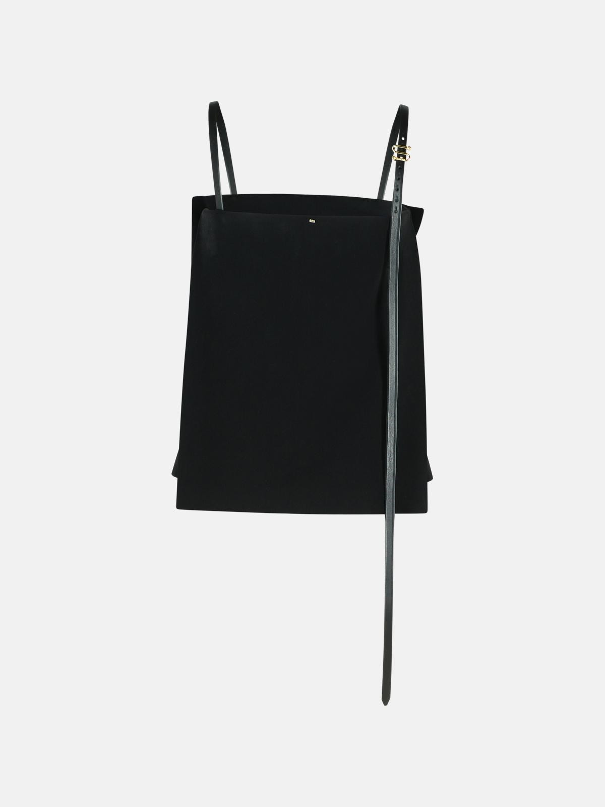 BLACK VISCOSE SKIRT - 3