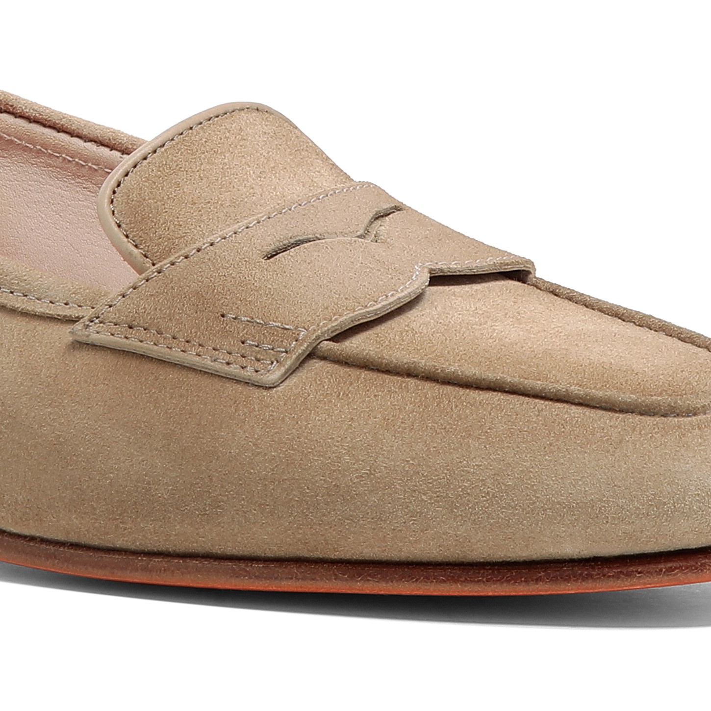 Women's beige suede Carla loafer - 5