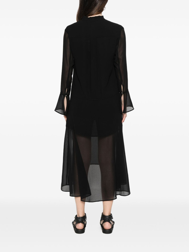 Georgette button front tie dress 4