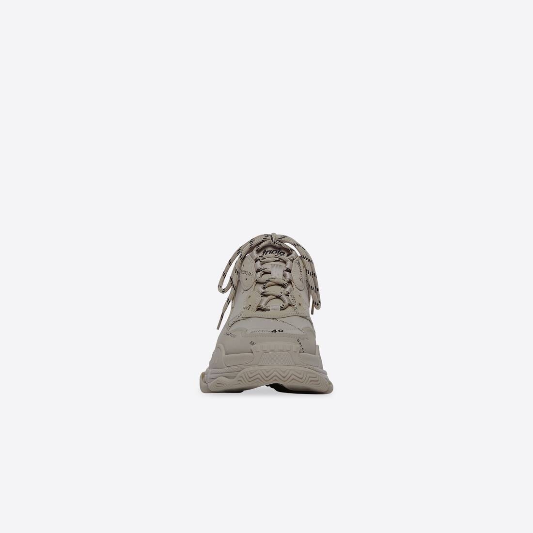 Women's Triple S Sneaker Allover Logo in Beige - 3