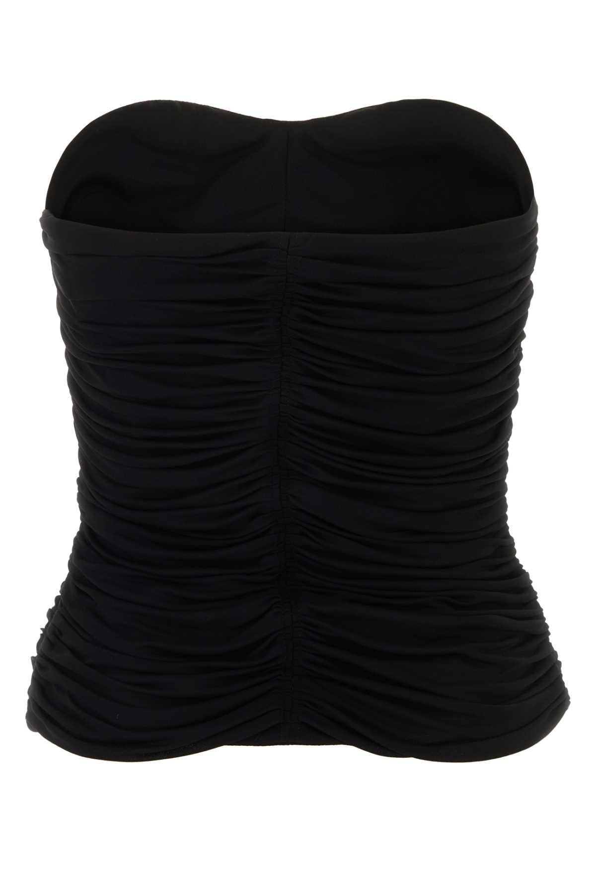 Saint Laurent Women Black Viscose Top - 2