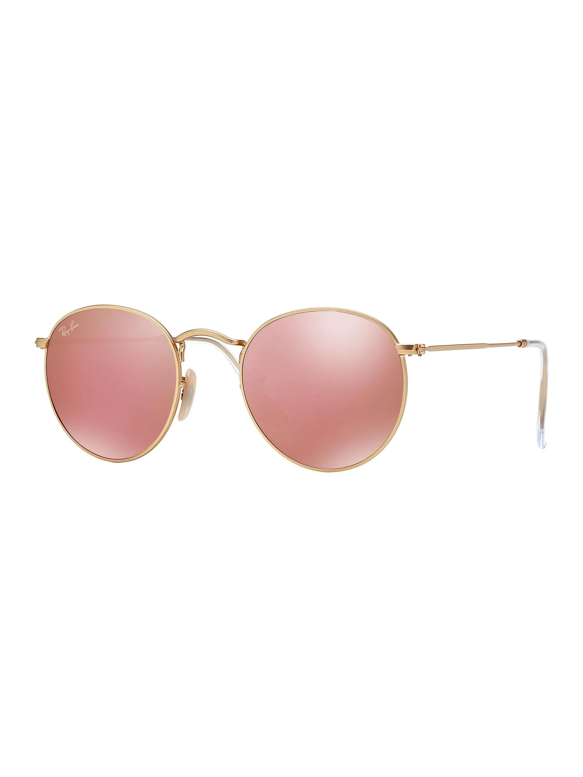 Women's RB3447 53MM Mirrored Round Sunglasses - Brown Pink - 1