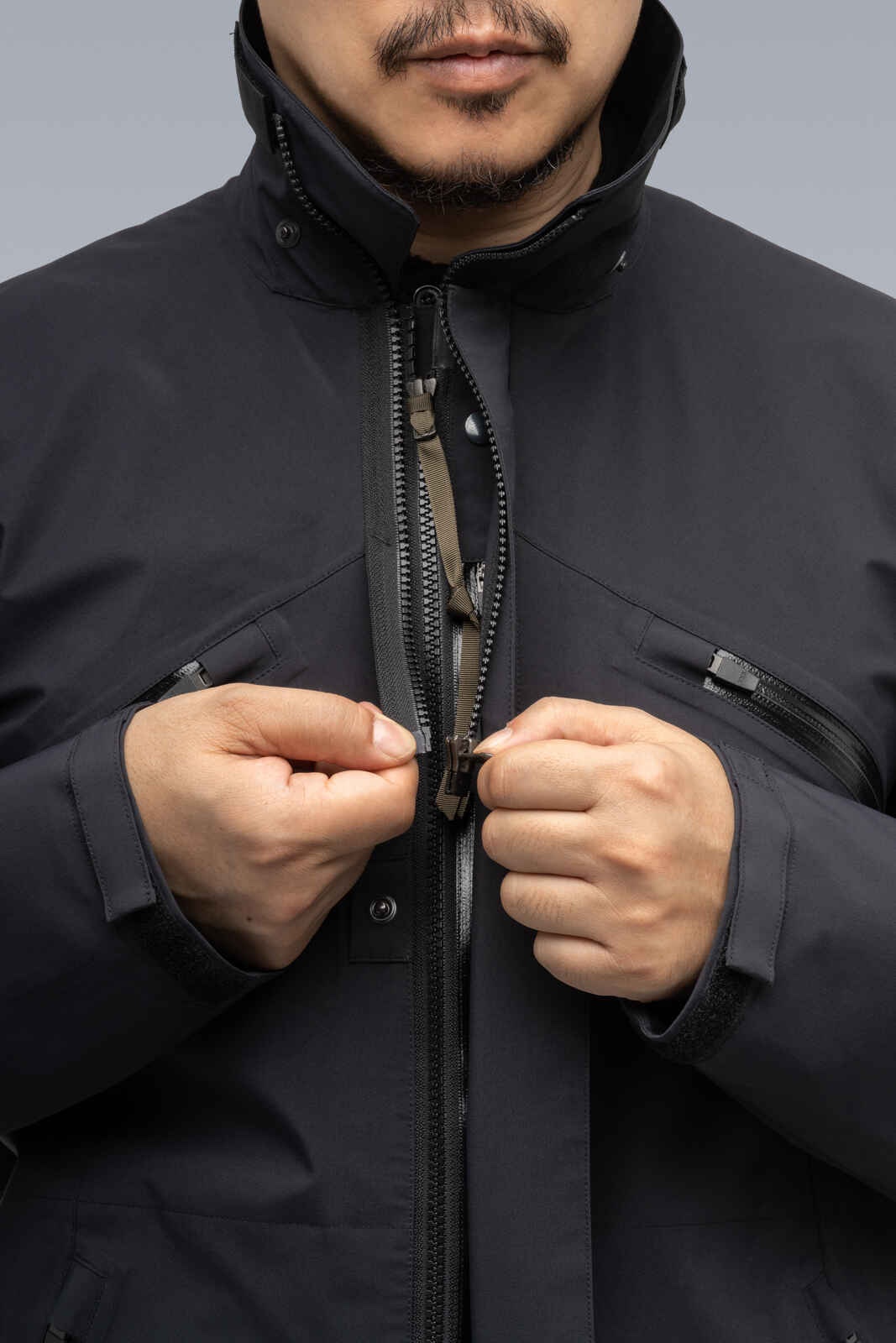 J1B-GT 3L Gore-Tex Pro Interops Jacket Dust / RAF Green (2 hoods: Dust & Black) - 34