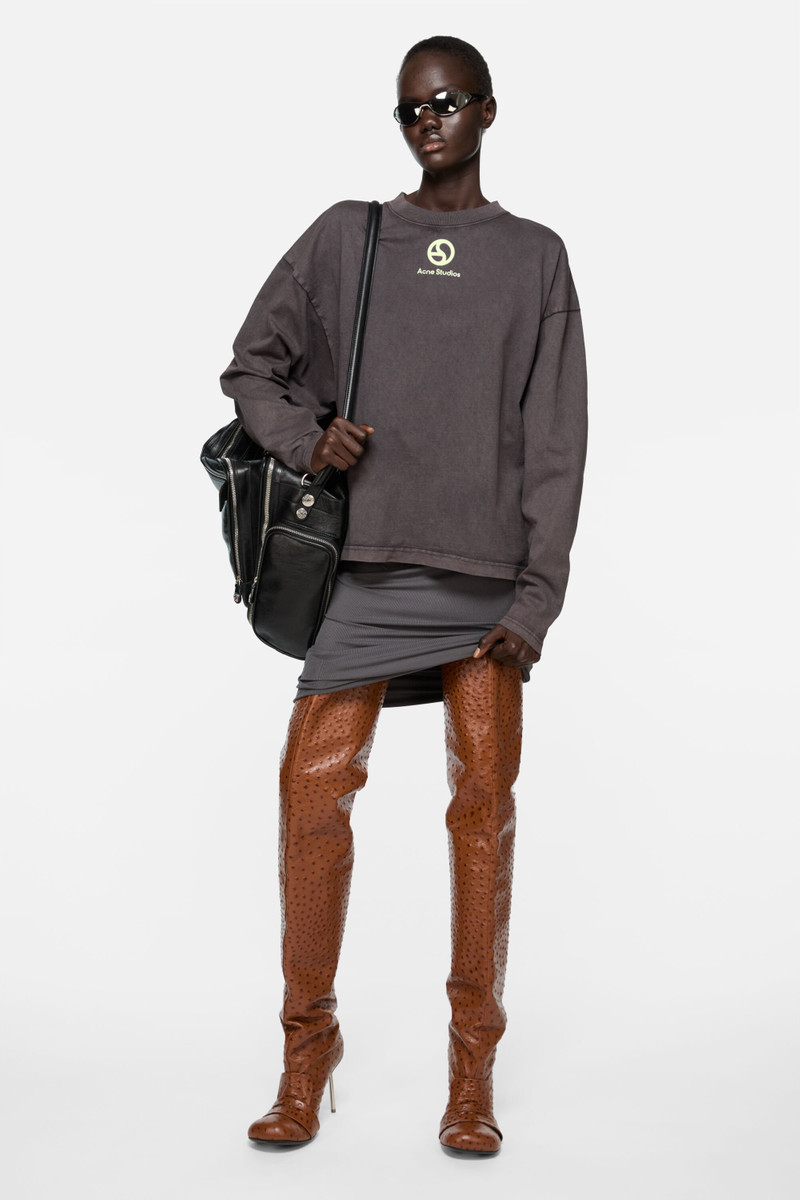 Acne Studios Logo t-shirt - Faded black outlook