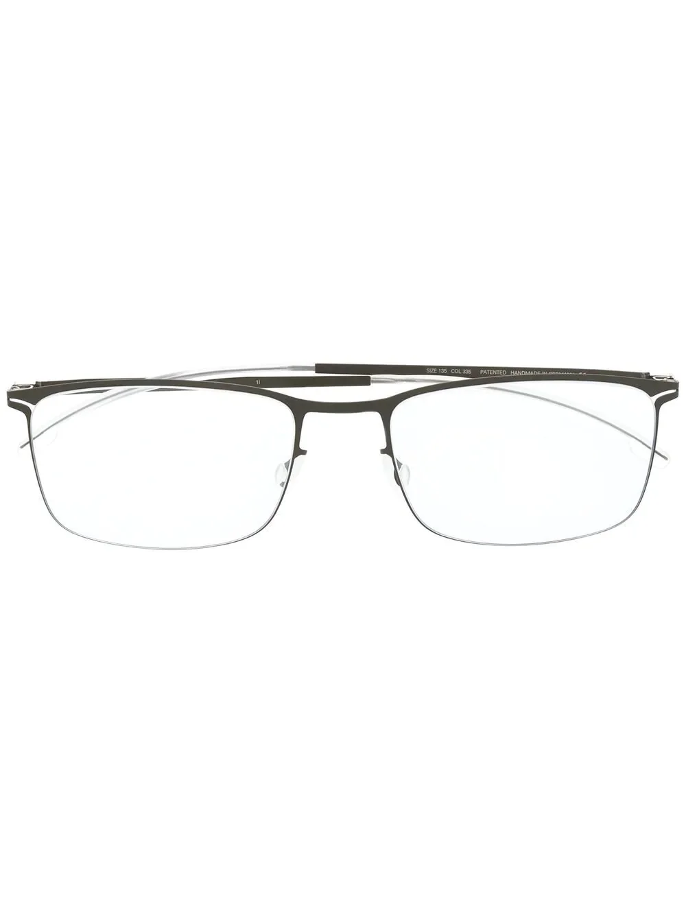 matte-effect square-frame glasses - 1