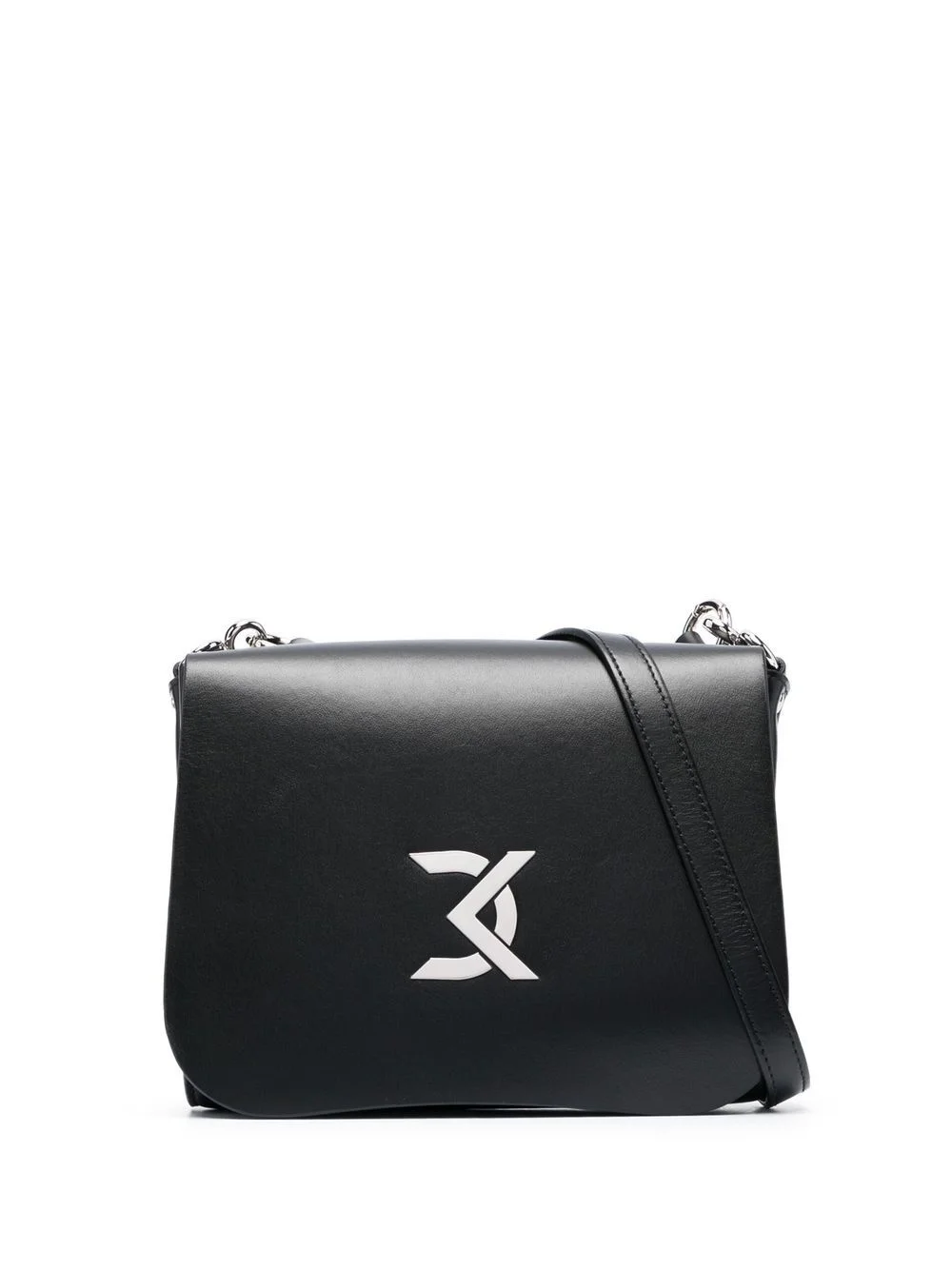 logo plaque shoulder bag - 1