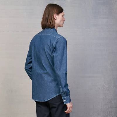Hermès Fitted denim shirt with flexible collar outlook