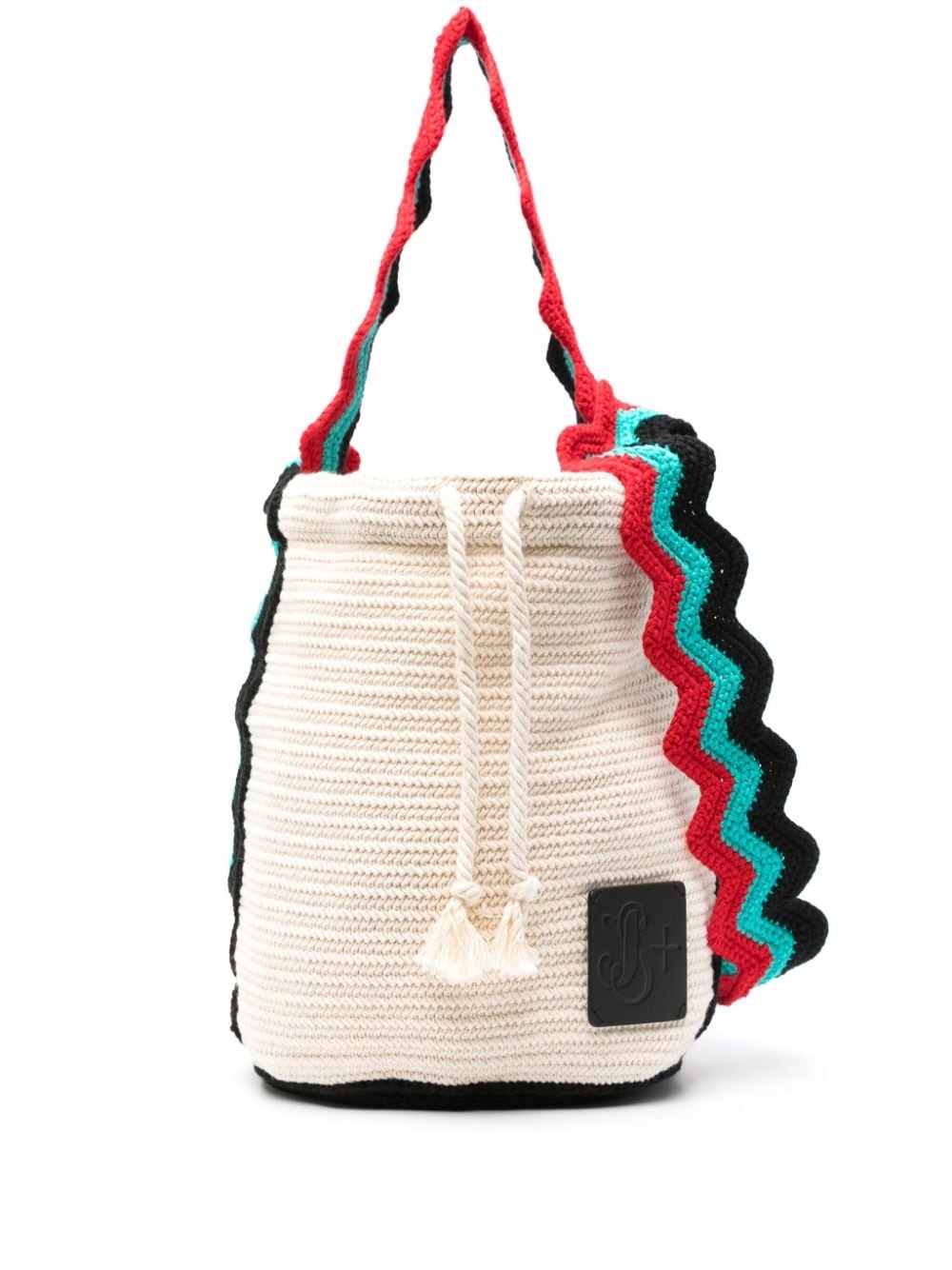 + knitted tote bag - 1