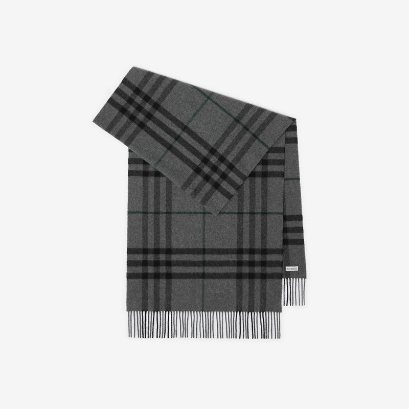 Wide Check Cashmere Scarf 1