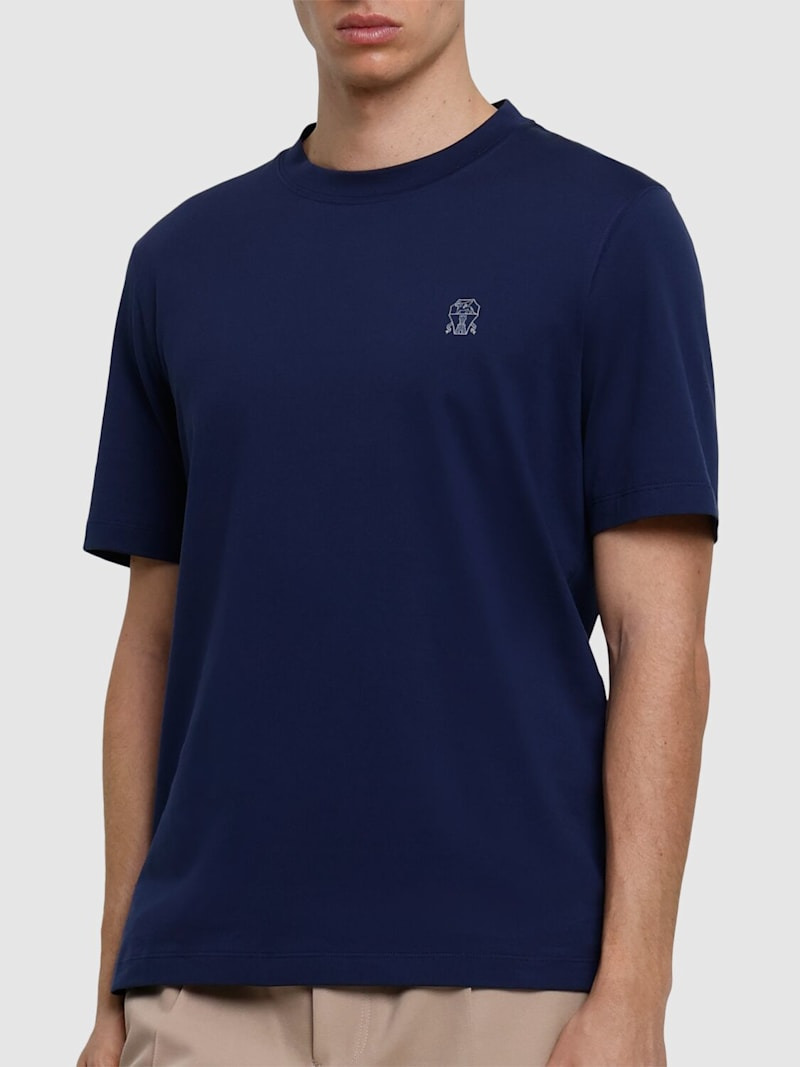 Cotton jersey logo t-shirt - 3