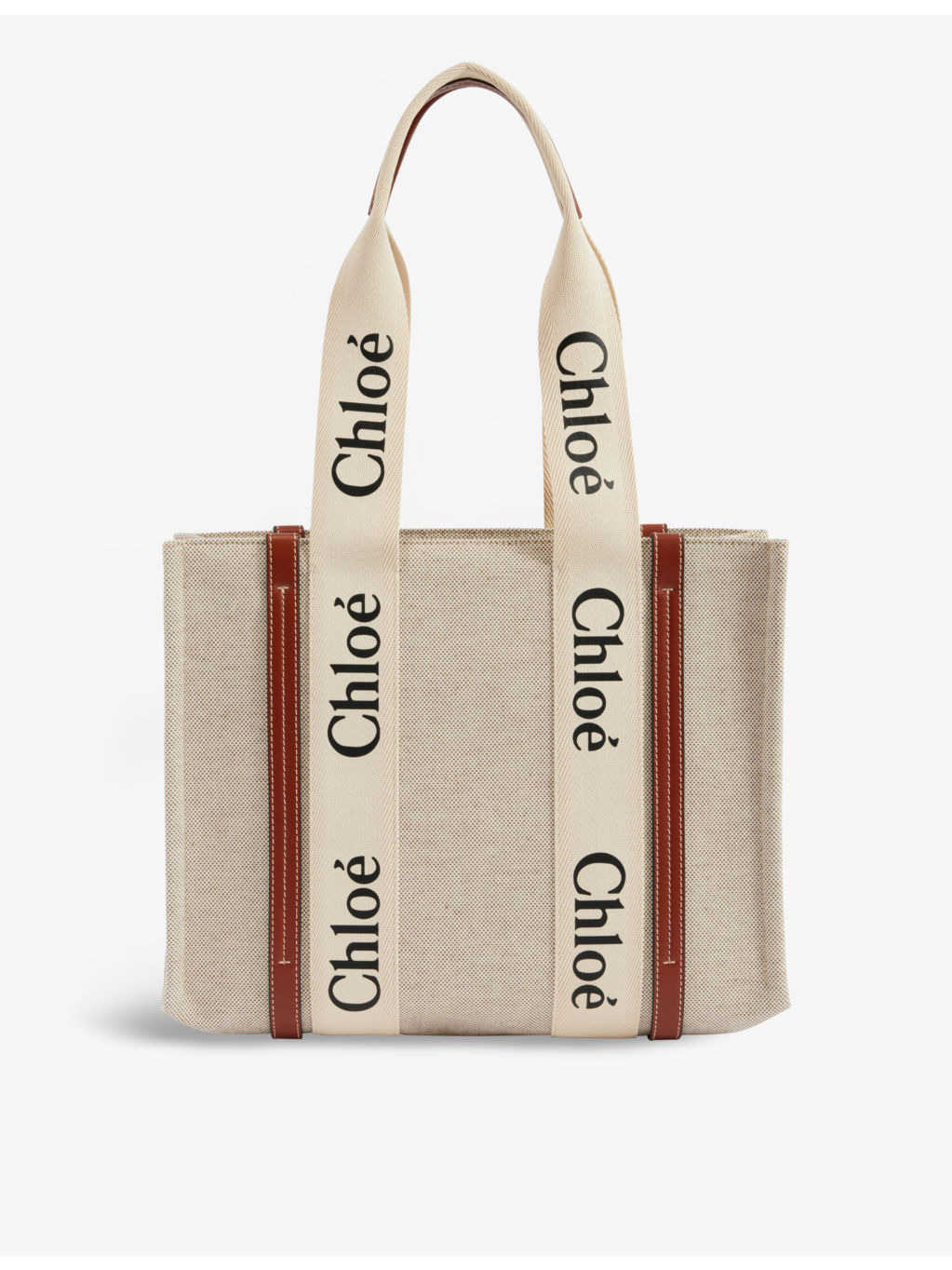 Woody medium cotton-canvas tote bag - 1