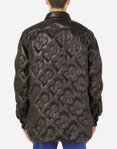 Dolce & Gabbana Padded and quilted nylon shirt with DG logo outlook