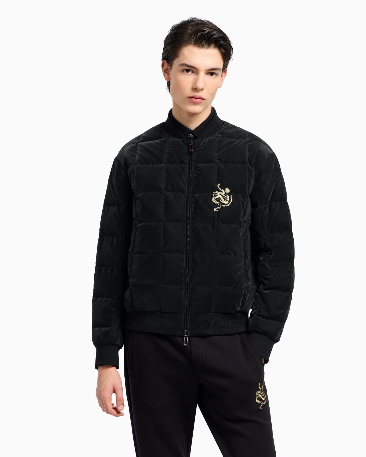 REVERSIBLE BLOUSON IN SHINY QUILTED NYLON WITH LUNAR NEW YEAR EMBROIDERY - 2