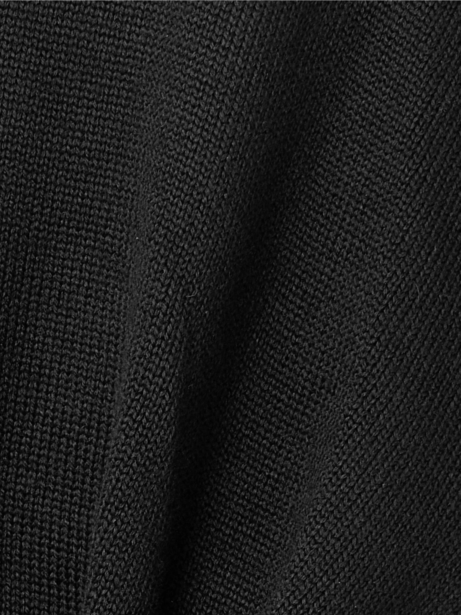 Asymmetric wool turtleneck sweater Black - 4