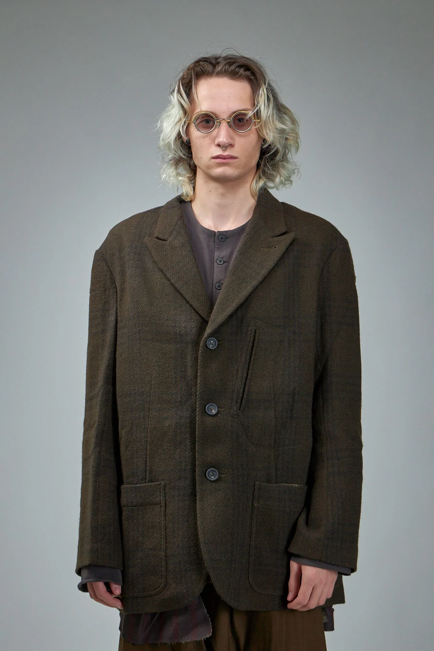 Single Breasted Blazer With Scholar Print - 1