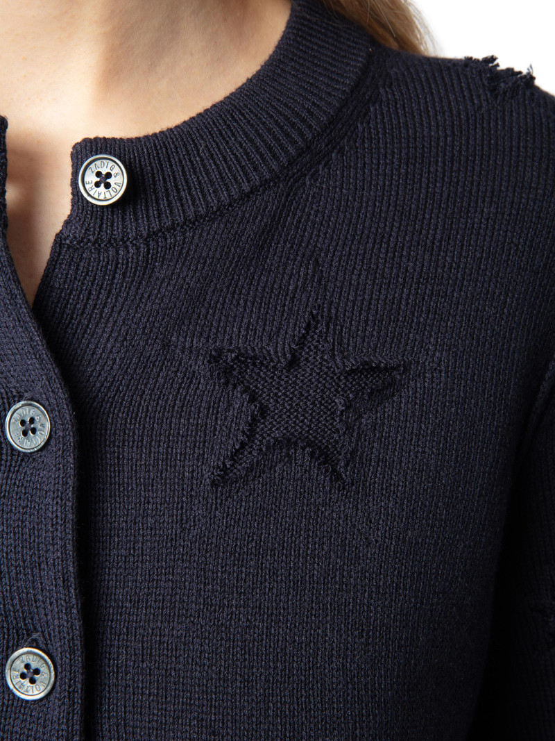 Women's Alpha Stars Cardigan - Encre 6