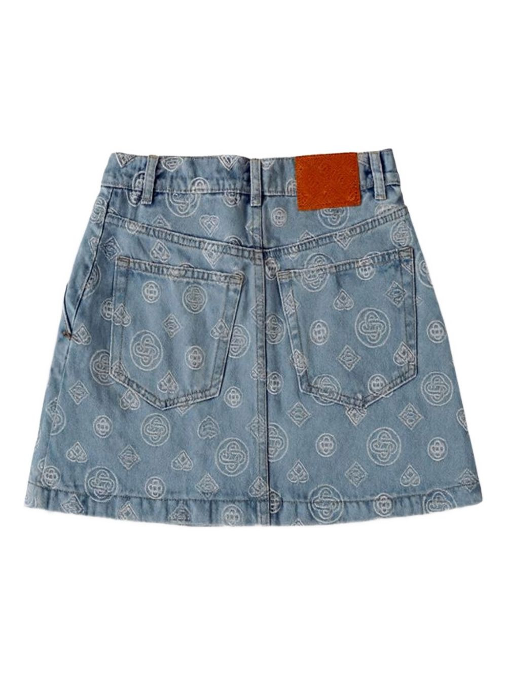 monogram-patterned skirt - 2