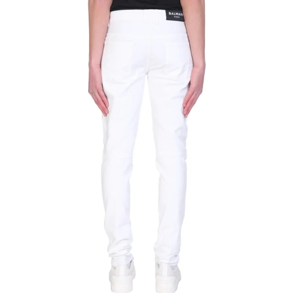 SLIM FIT WHITE JEANS - 3