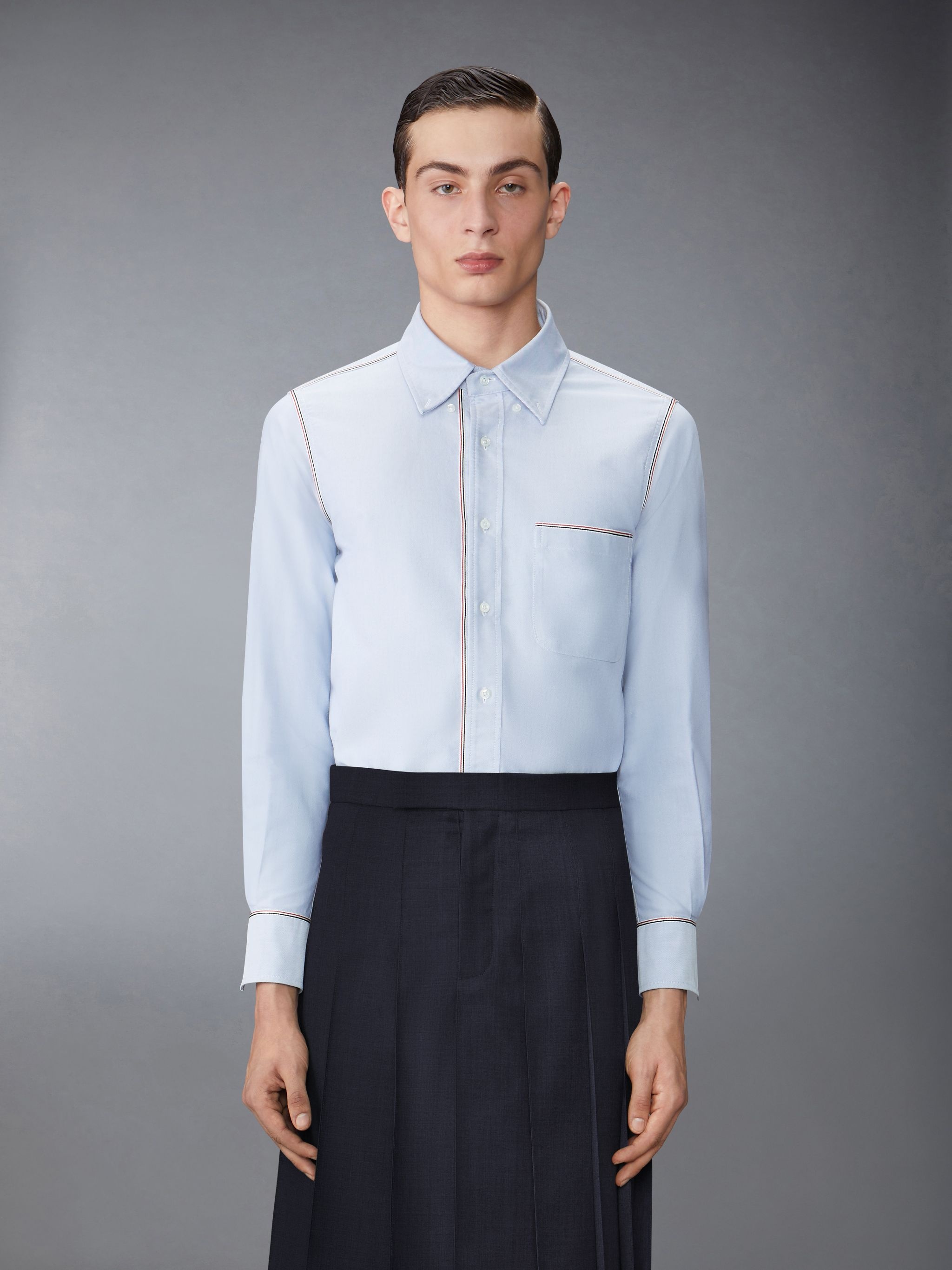 Oxford Grosgrain Framing Shirt - 1